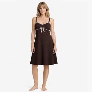 BROWN SUNDRESS WITH BUILT IN BRA SIZE 10